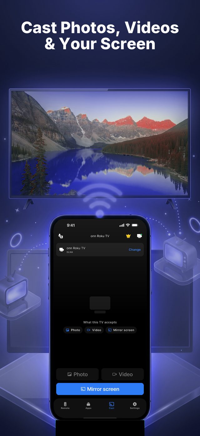 Cast photos, videos and your screen to the TV